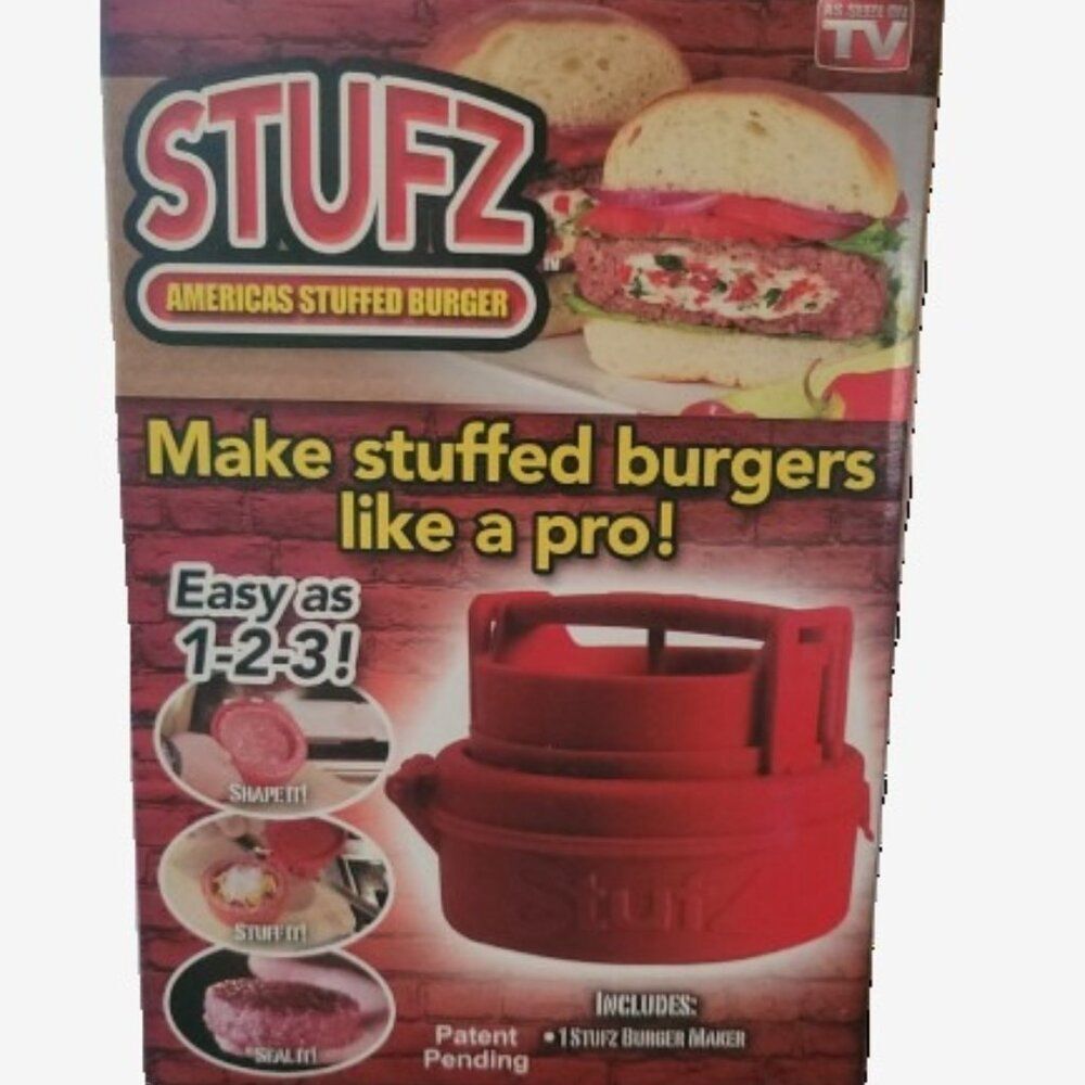 Stufz Stuffed Burger Press • Hamburger Patty Maker • As Seen On TV • New